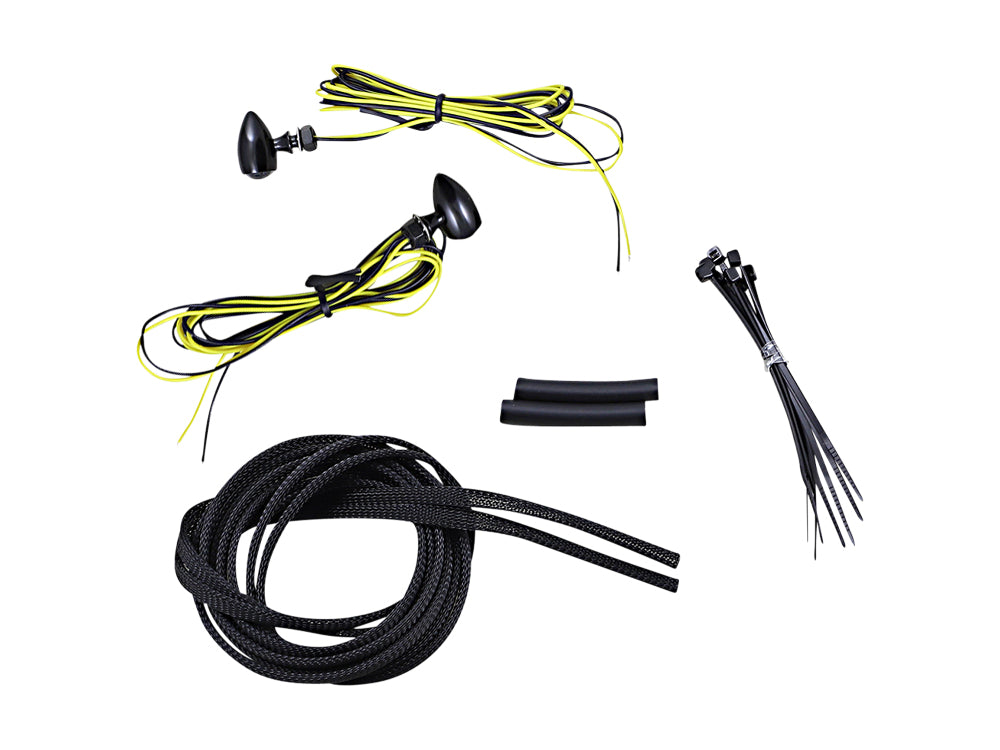 Custom Dynamics- Micro Bullet Single Function Turn Signals – Amber Turn – Black.