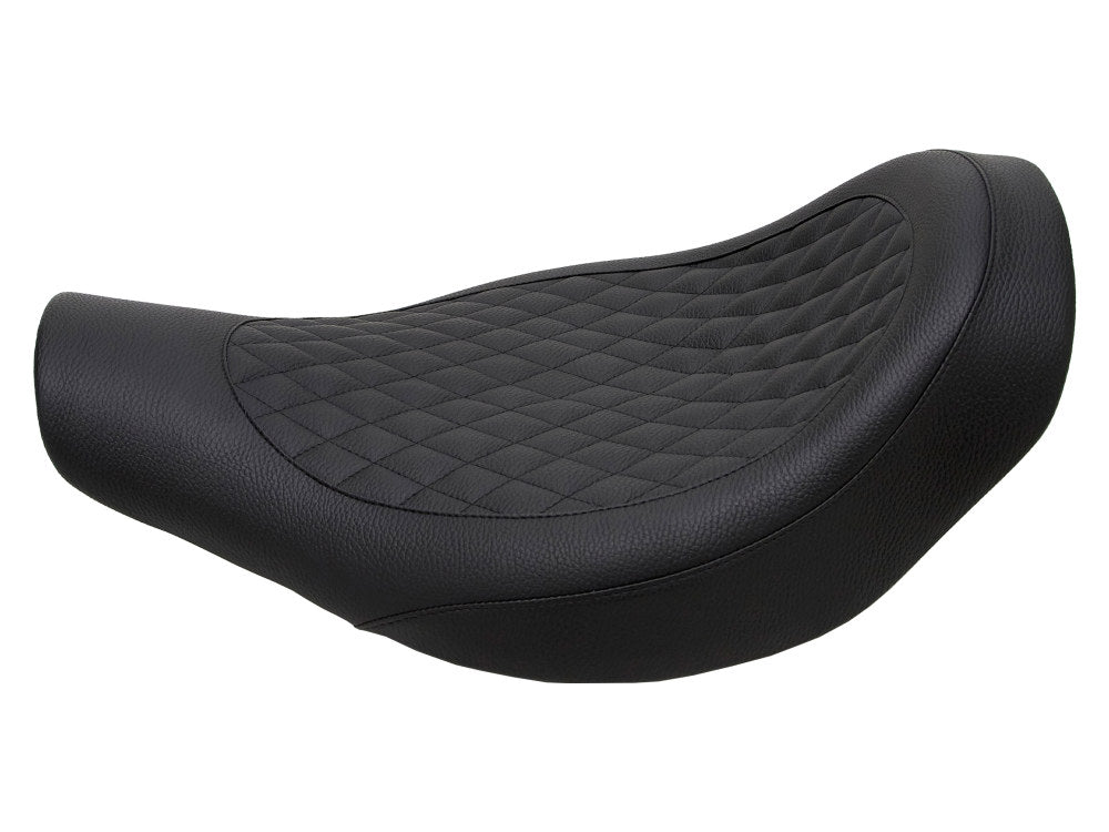 Fred Kodlin Diamond Stitch Solo Seat - Black. Fits Breakout 2018-2022 with OEM Fuel Tank & Kodlin Rear Fender.