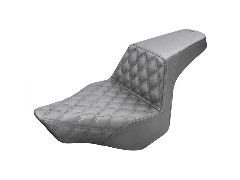 Saddlemen- Step-Up LS Dual Seat With Black Double Diamond Lattice Stitch. Fits Breakout 2013-2017.