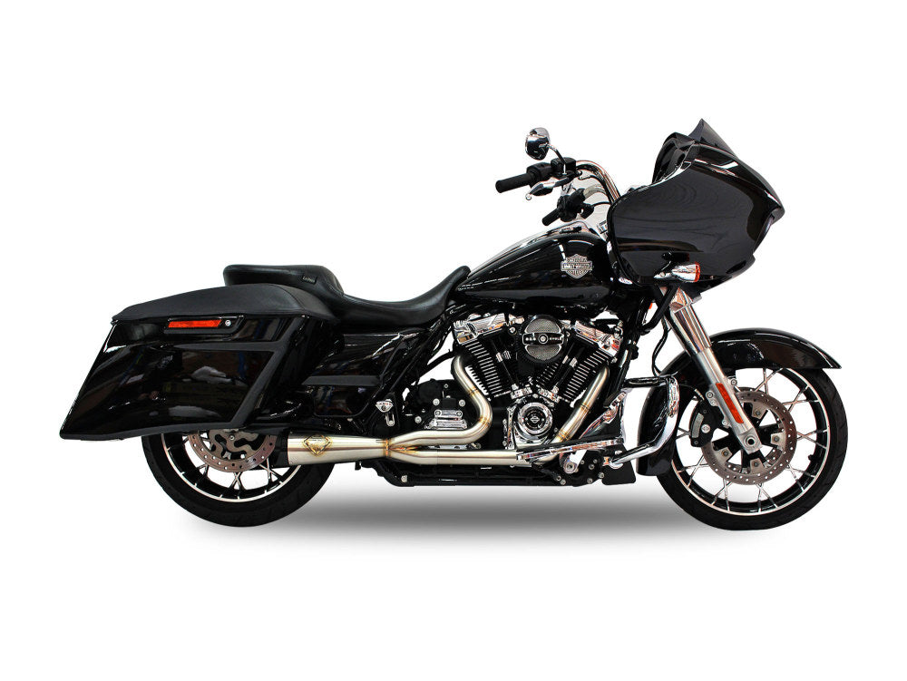 SP Concepts- 2-Into-1 Cutback Exhaust – Stainless Steel With Black End Cap. Fits Touring 2017up.
