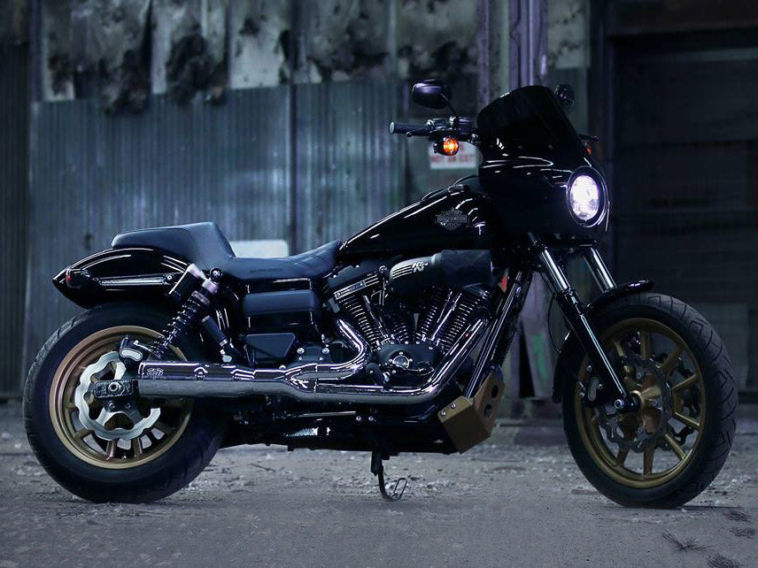 Saddlemen- Step-Up LS Dual Seat With Black Double Diamond Lattice Stitch. Fits Dyna 2006-2017.