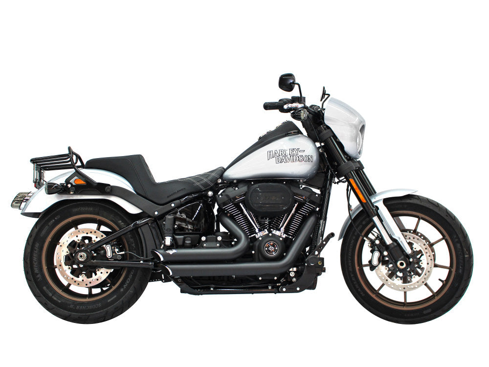 Saddlemen- Step-Up LS Dual Seat With Silver Double Diamond Lattice Stitch. Fits Sport Glide & Low Rider 2018up, Low Rider S 2020up & Low Rider ST 2022up