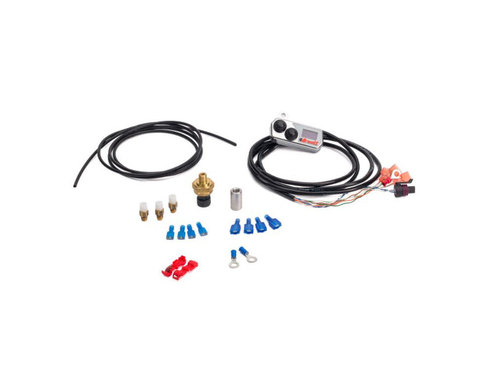 Arnott- Handlebar Control Switch with LED Gauge – Chrome. Fits Bikes with Air Suspension.