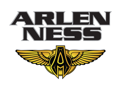 Arlenness- Knurled Fusion Handgrips – Black. Fits H-D with Throttle Cable.