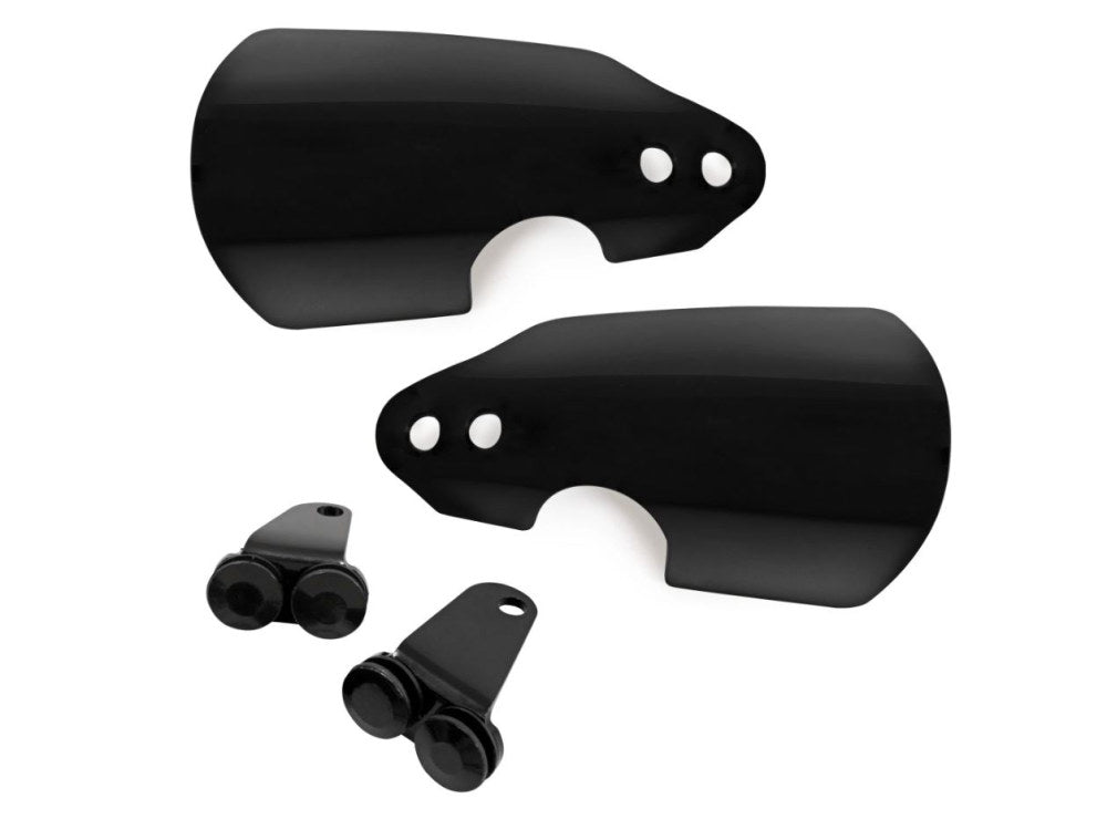 Memphis Shades- Handguards – Black. Fits Most Softail & Dyna 1996-2017 running OEM Front Indicators.