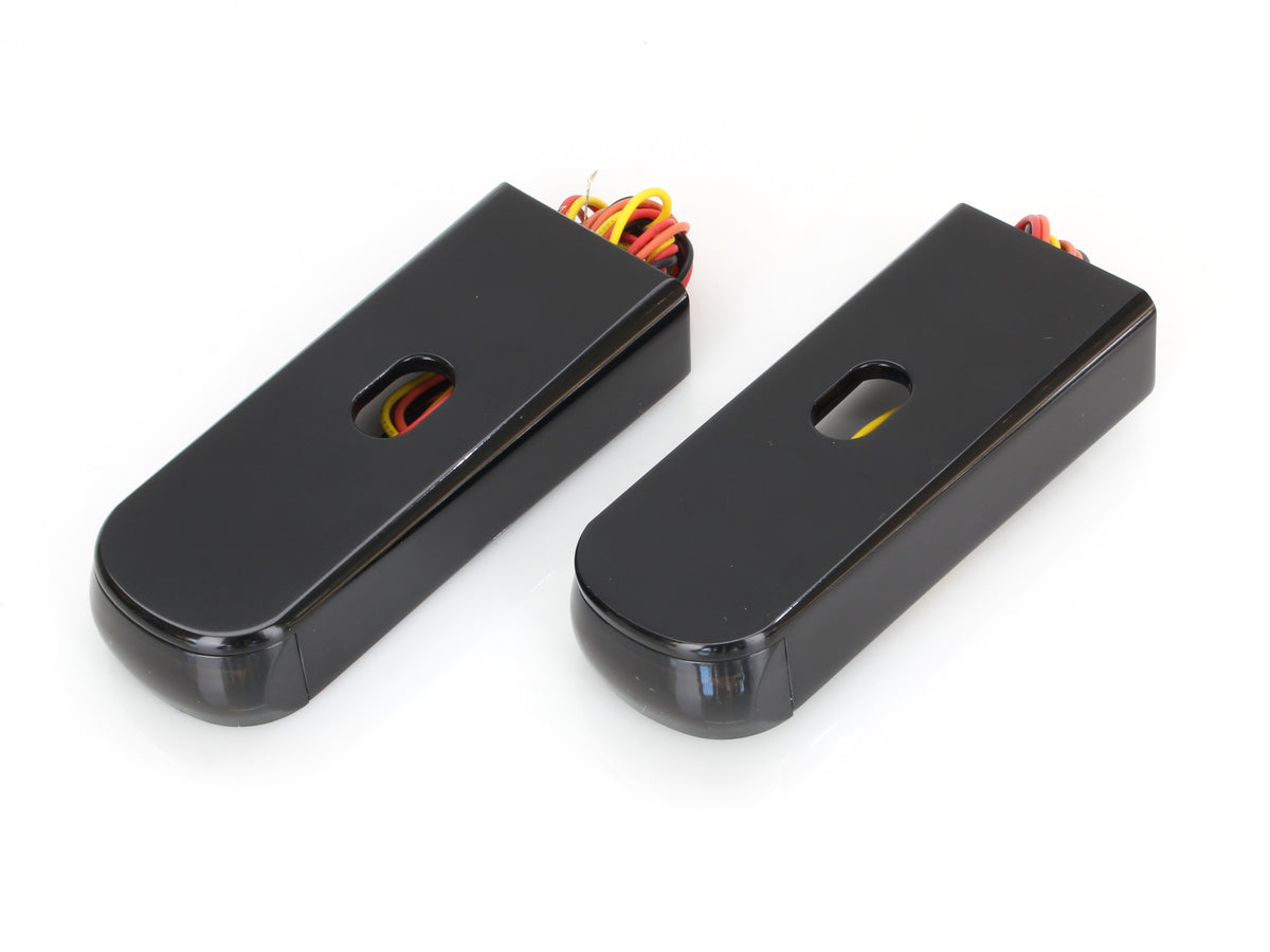Strut Light Kit with Red Run/Brake & Amber Turn Signal - Black. Fits Dyna 2006-2017.
