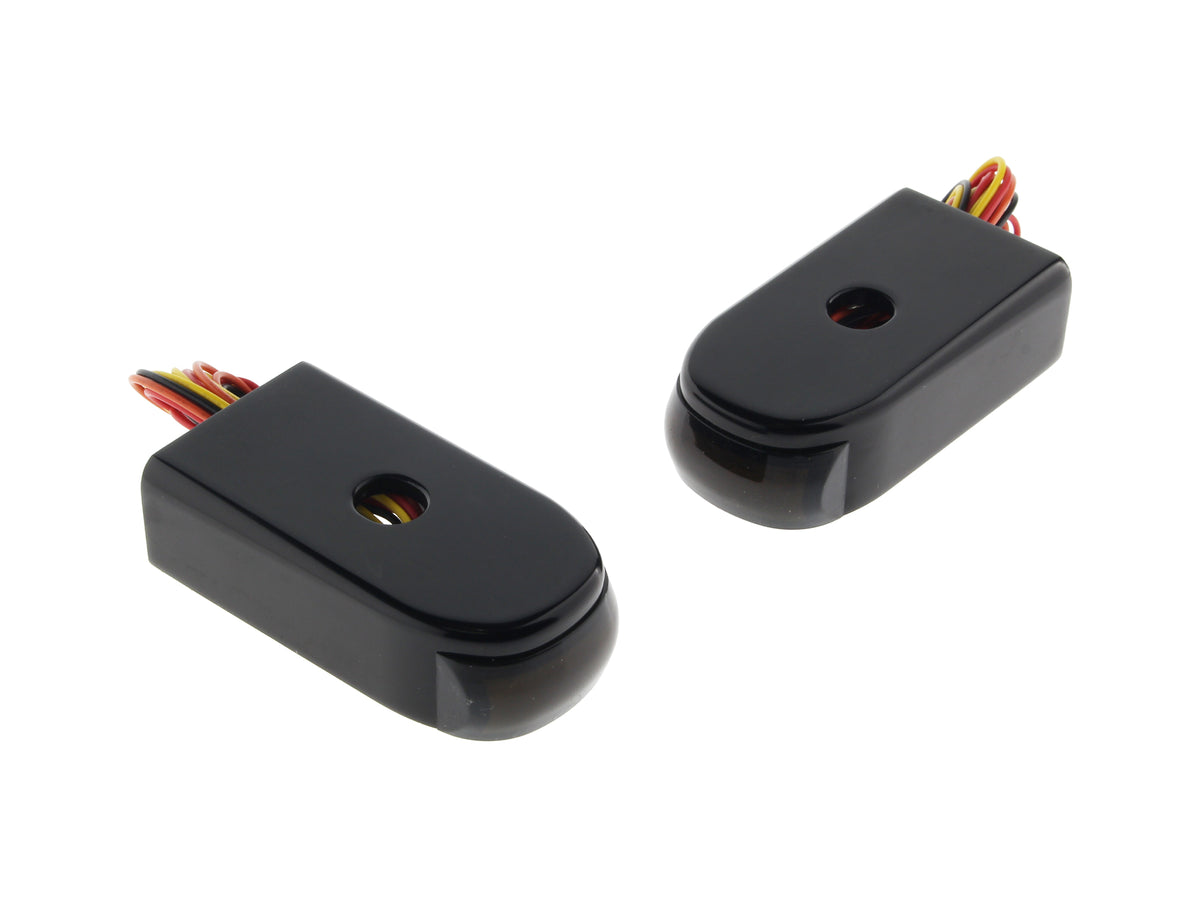 Strut Light Kit with Red Run/Brake & Amber Turn Signal - Black. Fits Softail Sport Glide & Low Rider 2018up.