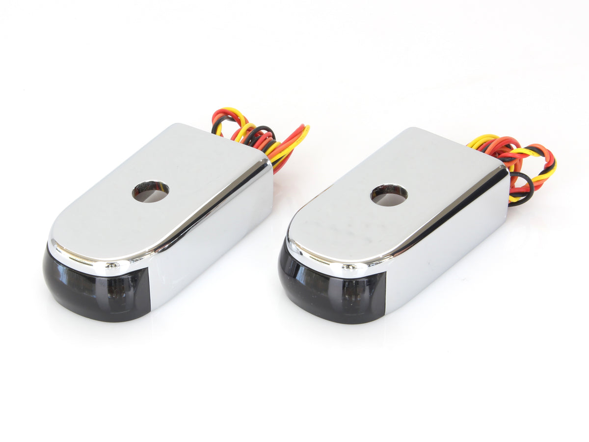 Strut Light Kit with Red Run/Brake & Amber Turn Signal - Chrome. Fits Sport Glide & Low Rider 2018up.
