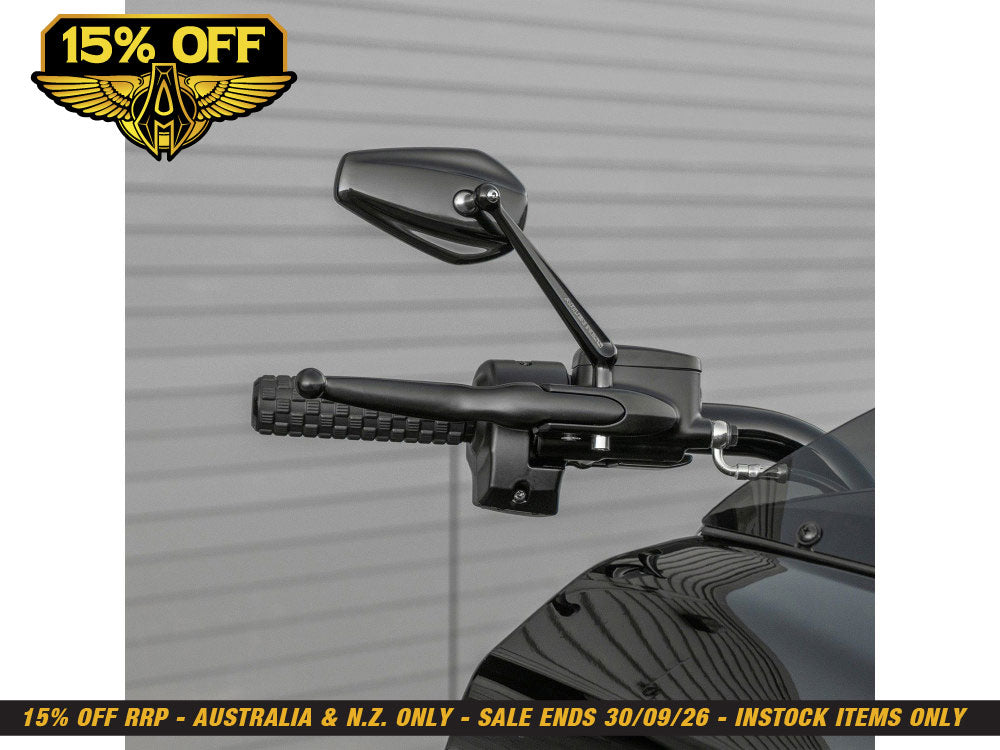 Mini Stocker Forged Mirror - Black. Fits Left.
