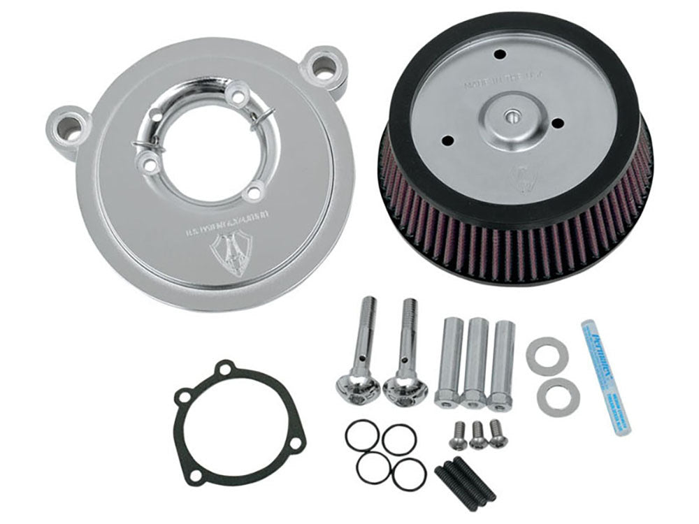 Arlenness-Stage 1 Big Sucker Air Cleaner Kit – Chrome. Fits Softail 2000-2014, Dyna 1999-2017 & Touring 2002-2007.