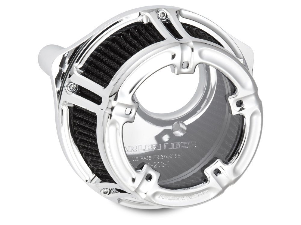 Arlenness- Method Air Cleaner Kit Chrome. Fits Softail 2000-2015, Dyna 1999-2017, Touring 1999-2007 with CV Carb or Cable Operated Delphi EFI