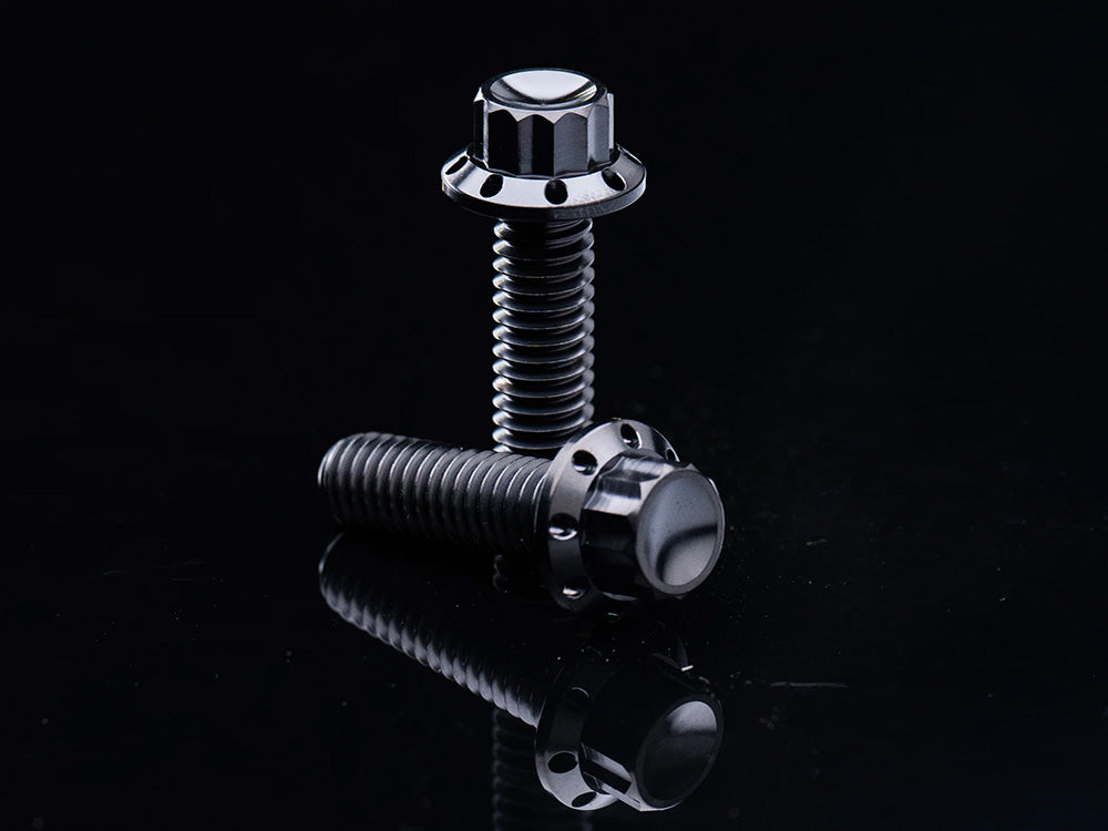 Titanium 12-Point Transmission Side Cover Bolt Kit - Black. Fits Touring 2007-2023, Softail 2007-2024 & Dyna 2006-2017