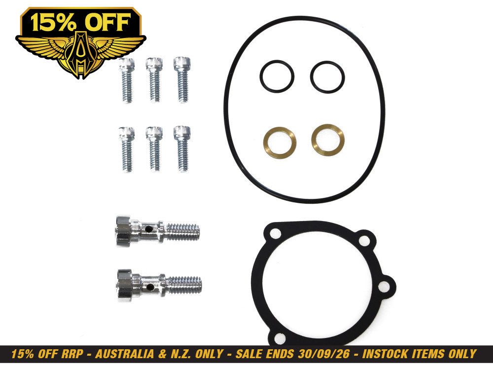 Monster/Velocity Air Cleaner Hardware Kit. Fits Softail 2000-2015, Dyna 1999-2017 & Touring 1999-2007