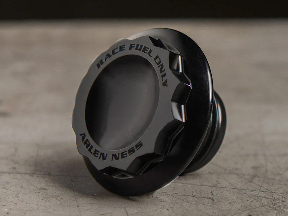 Arlen Ness - 12 Point, Right Hand Vented Screw-In Fuel Cap – Black. Fits H-D Big Twin 1996up & Sportster 1996-2021