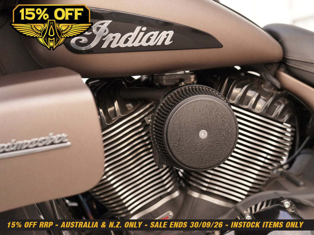 High Flow Air Cleaner Kit - Black. Fits Indian Touring & Cruiser 2014up with 111ci or 116ci Thunderstroke Engines