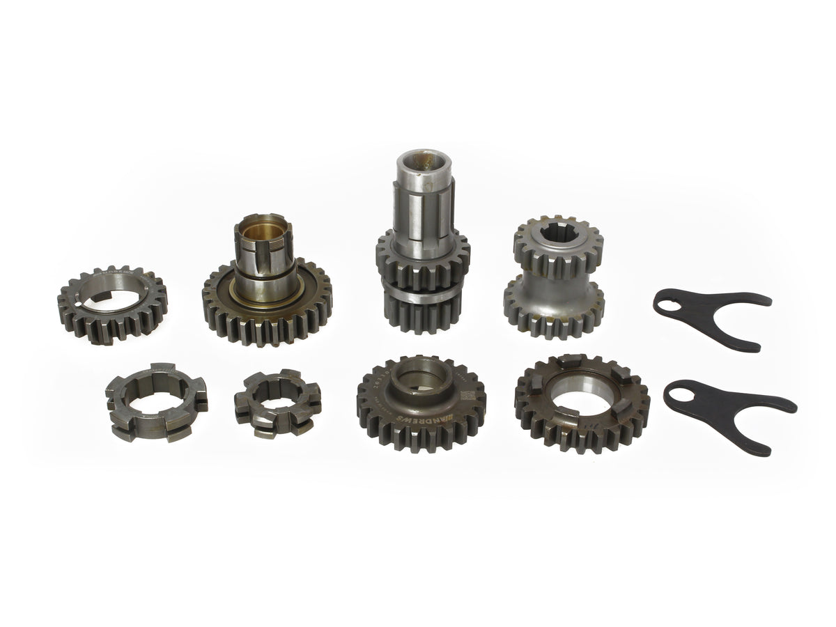 2.44/1.35 Transmission Gear Kit. Fits 4Spd Big Twin 1936-1976