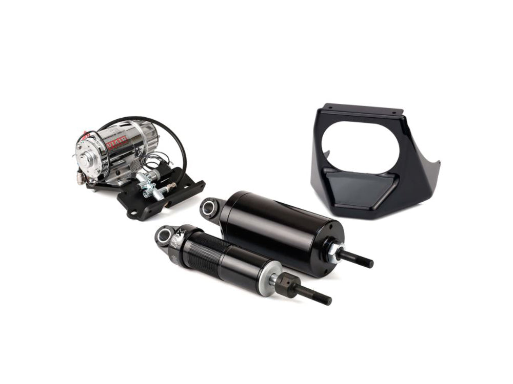 Rear Air Shock Absorbers - Black. Fits Softail 2001-2017.