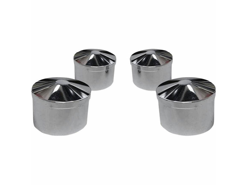 Smooth Head Bolt Covers - Chrome. Fits Big Twin 1985-2017 & Sportster 1986-2021