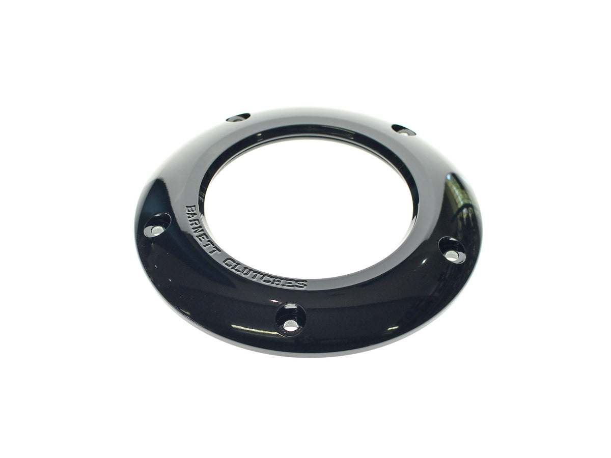 Scorpion Series Clear Derby Cover - Black. Fits Softail 2018up
