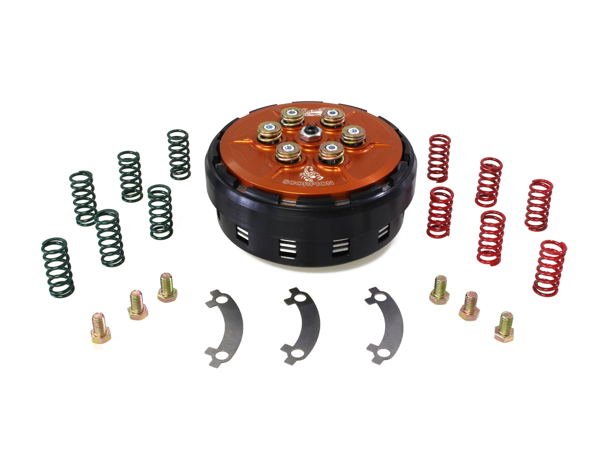 Complete Scorpion Billet Clutch with Basket. Fits Softail 2018up & Touring 2021up With Cable Clutch. – Barnett Clutches