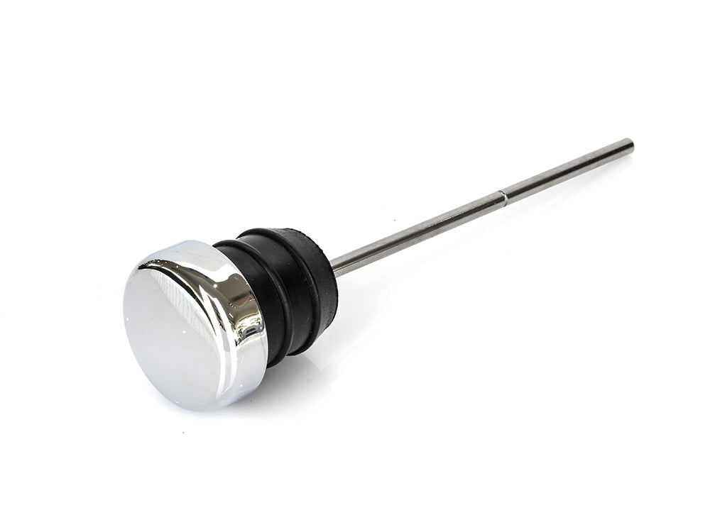Engine Oil Dipstick - Chrome. Fits 4Spd Big Twin 1970-1986, Sportster 1970-1978, FXR 1982-1983 & FLT 1980-1986