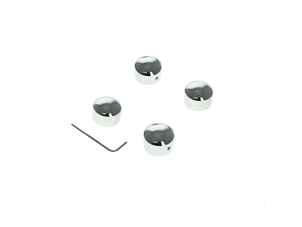 Smooth Head Bolt Covers - Chrome. Fits Big Twin 1985-2017 & Sportster 1986-2021.