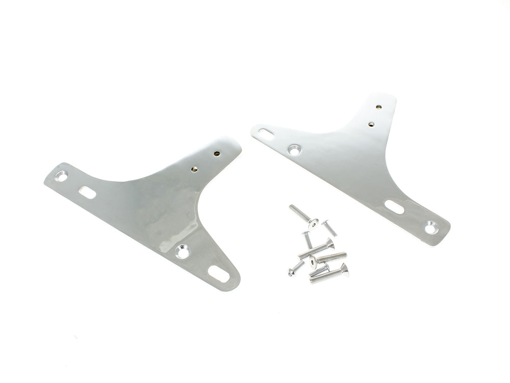 Sissy Bar Side Straps - Chrome. Fits FLH 1958-1984