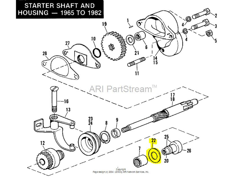 Starter Thrust Washer. Fits Big Twin 1965-1988 & Sportster 1967-1980.
