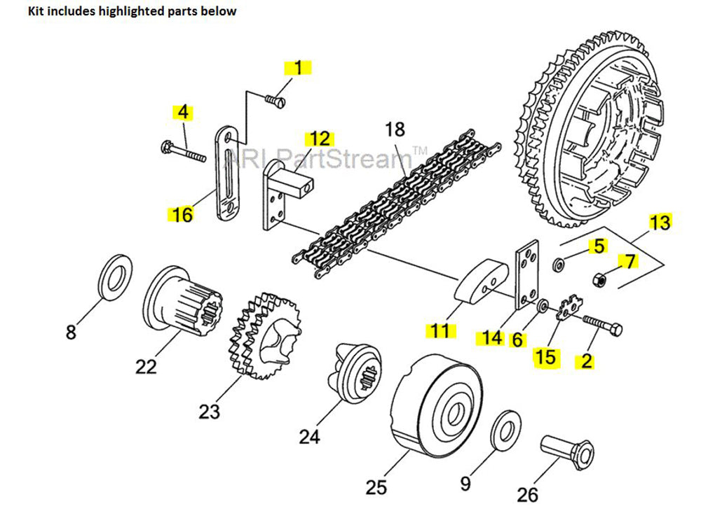 Primary Chain Adjuster Kit. Fits Big Twin 1965-2000
