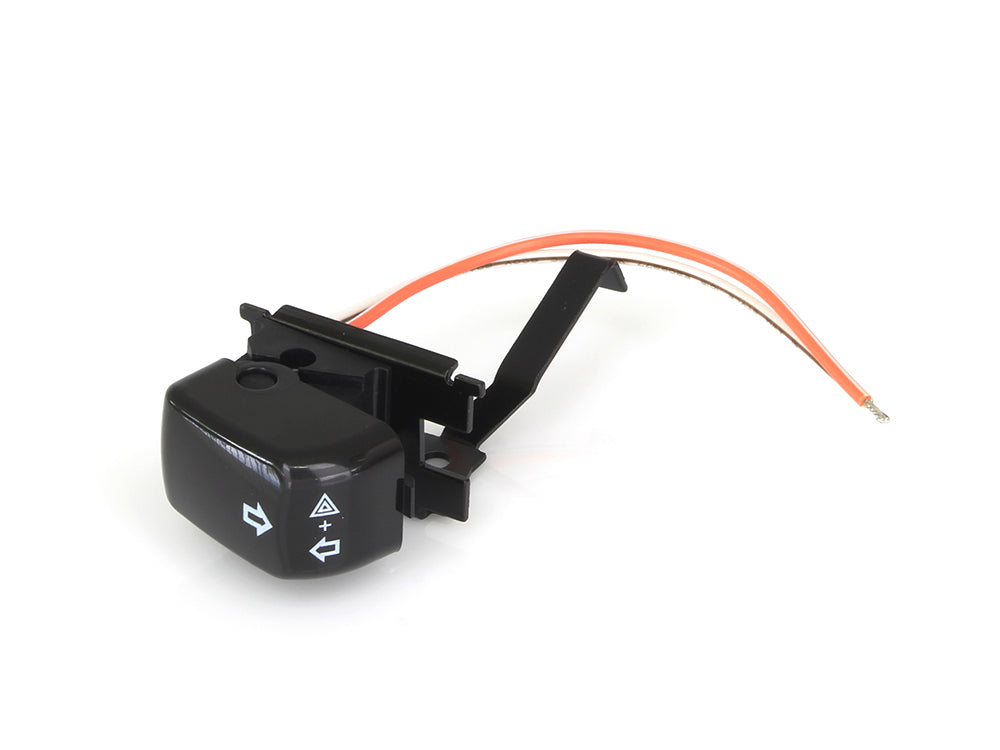 Right Hand Turn Signal Handlebar Switch - Black. Fits Softail 1996-2010, Dyna 1996-2012, Sportster 1996-2013 & Touring 1996-2013