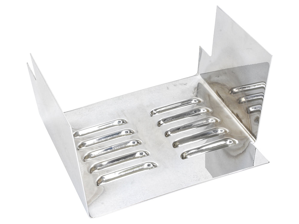 Louvered Battery Side Cover - Chrome. Fits FX 1973-1986 & Sportster 1982-2003.