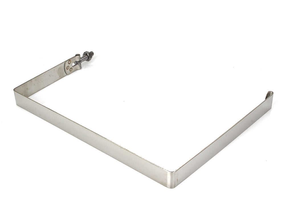 Battery Strap - Chrome. Fits FLH 1970-1984.