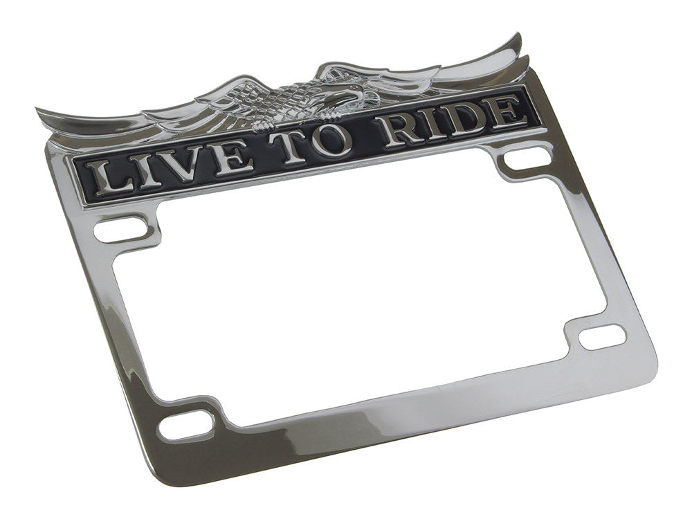 Live-To-Ride Number Plate Frame – Chrome.