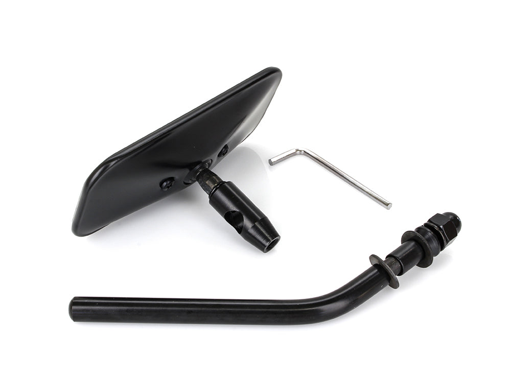 Rectangular Mirror - Black. Fits Left or Right.