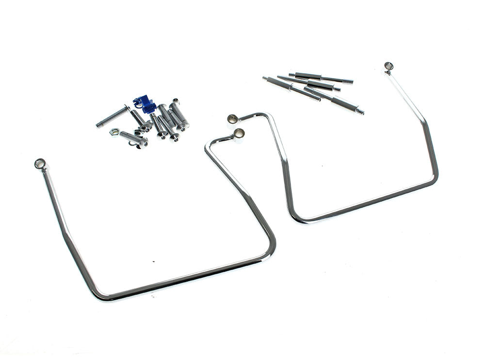 Saddlebag Supports - Chrome. Fits Dyna 1991-2017