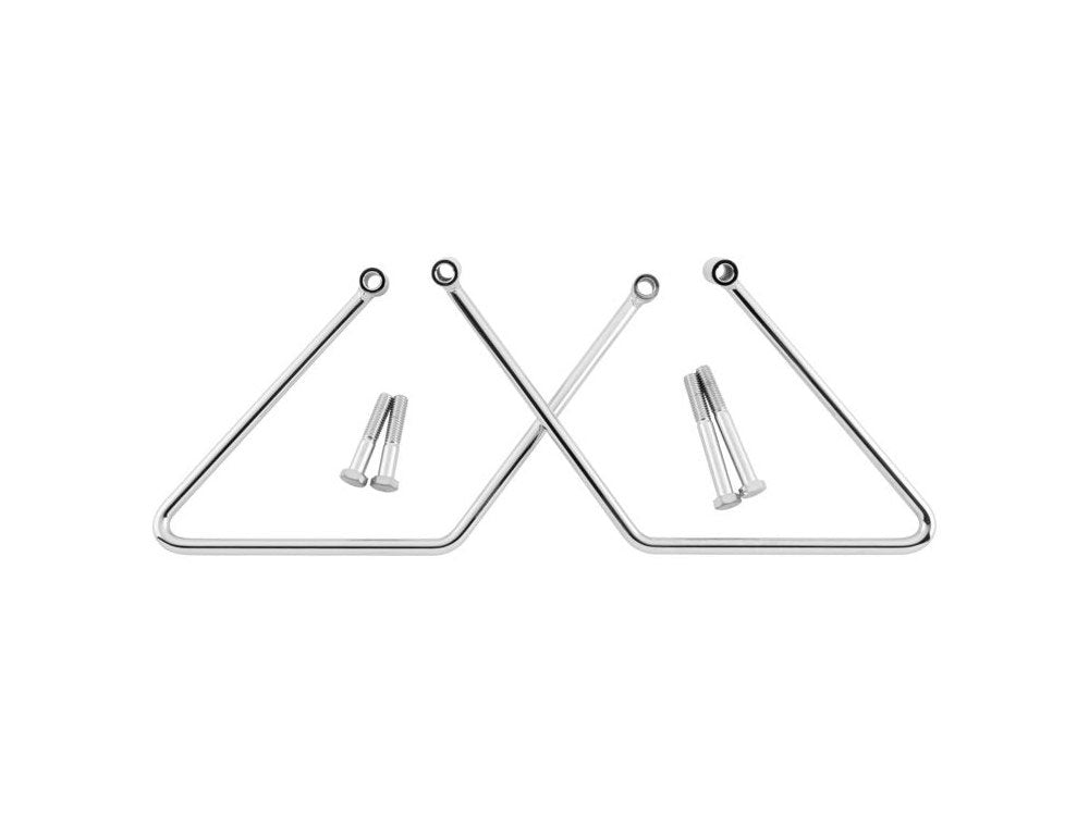 Saddlebag Supports - Chrome. Fits Softail 2000-2017 non 200 Tyre Models