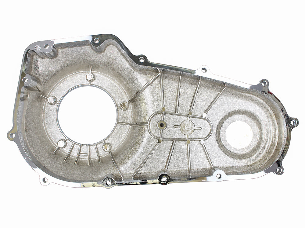Outer Primary Cover - Chrome. Fits Softail 2007-2017 & Dyna Wide Glide 2006-2017.