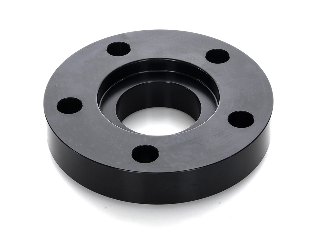 3/4in. Pulley Spacer with Lip. Fits H-D 2000up Wheels. Gloss Black.