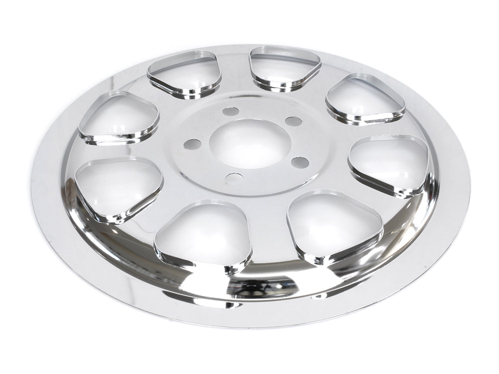 Rear Pulley Cover - Chrome. Fits Softail 2000-2006 with 70 Tooth Pulley.