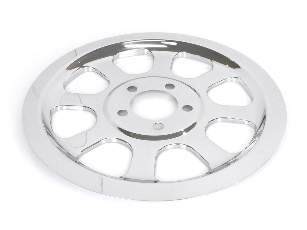 Rear Pulley Cover - Chrome. Fits Softail 2000-2006 with 70 Tooth Pulley.