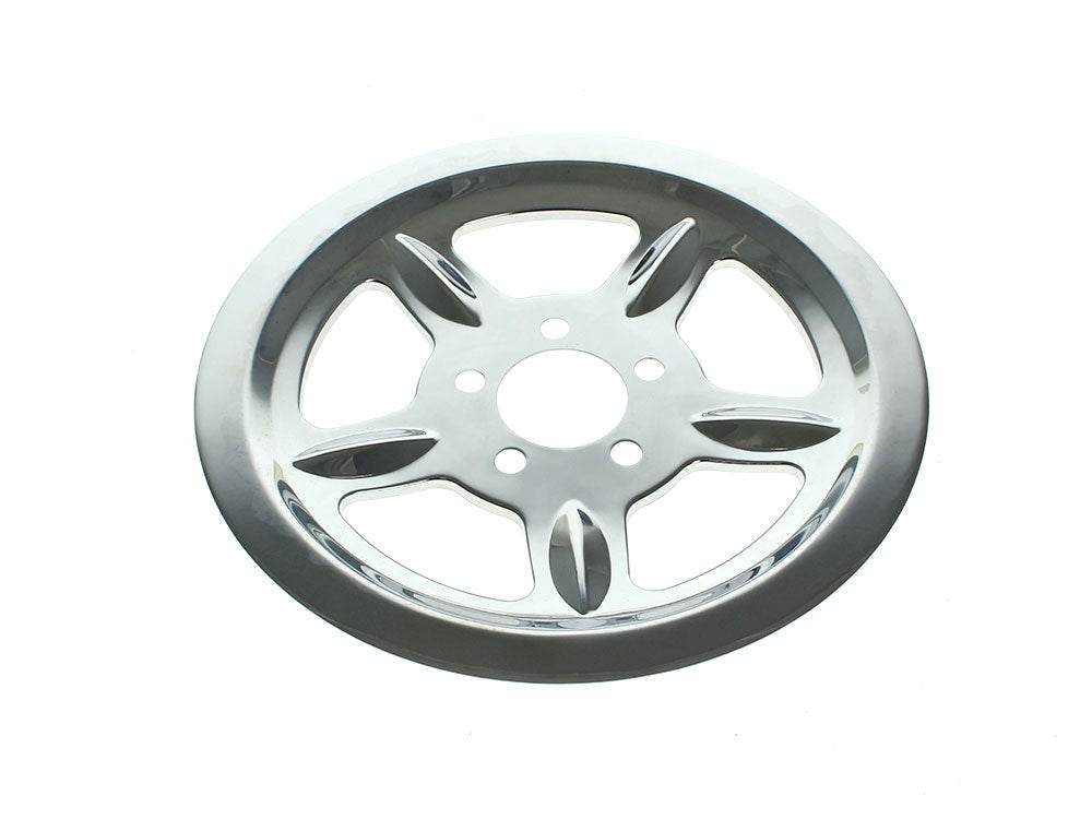Rear Pulley Cover - Chrome. Fits Sportster 2004-2021 with 68 Tooth Pulley