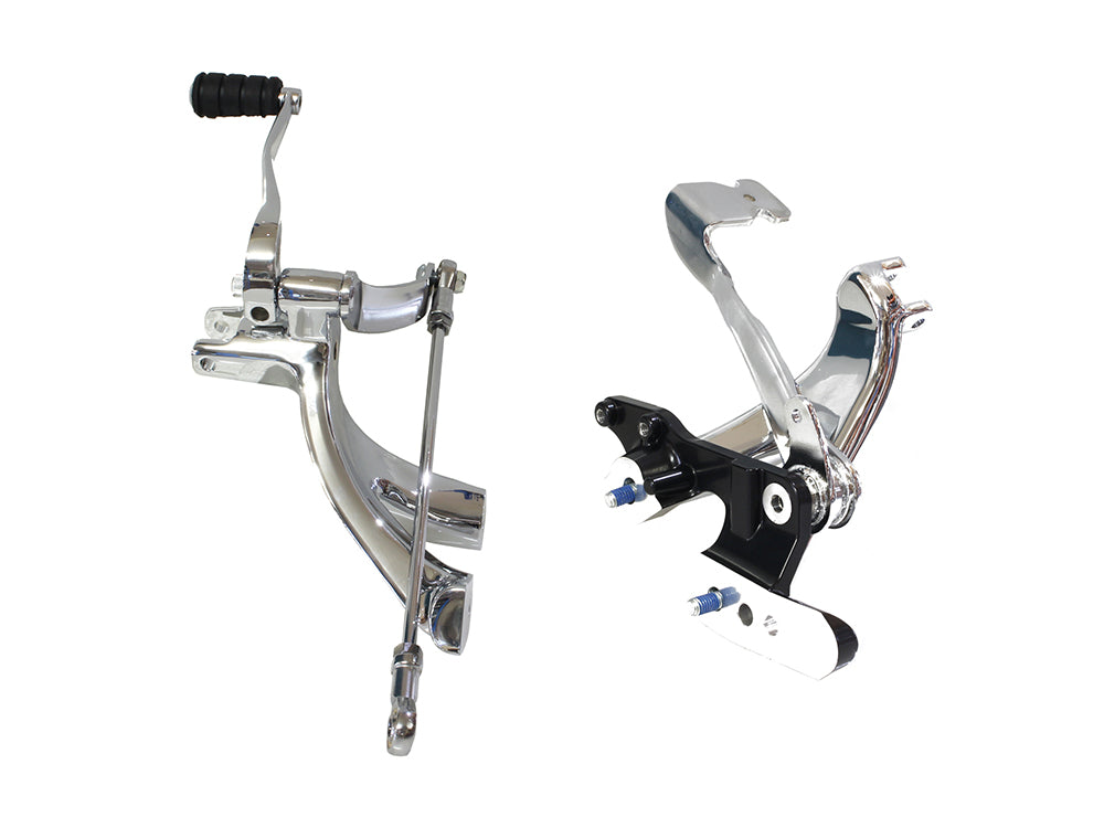Standard Forward Control Kit - Chrome. Fits Softail 2018up Models with Mid Controls.