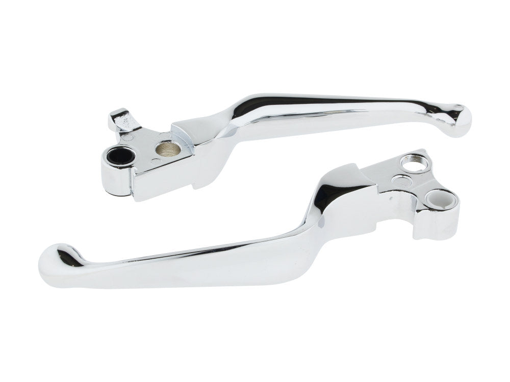 Hand Levers – Chrome. Fits Softail 1996-2014, Dyna 1996-2017, Touring 1996-2007 & Sportster 1996-2003.