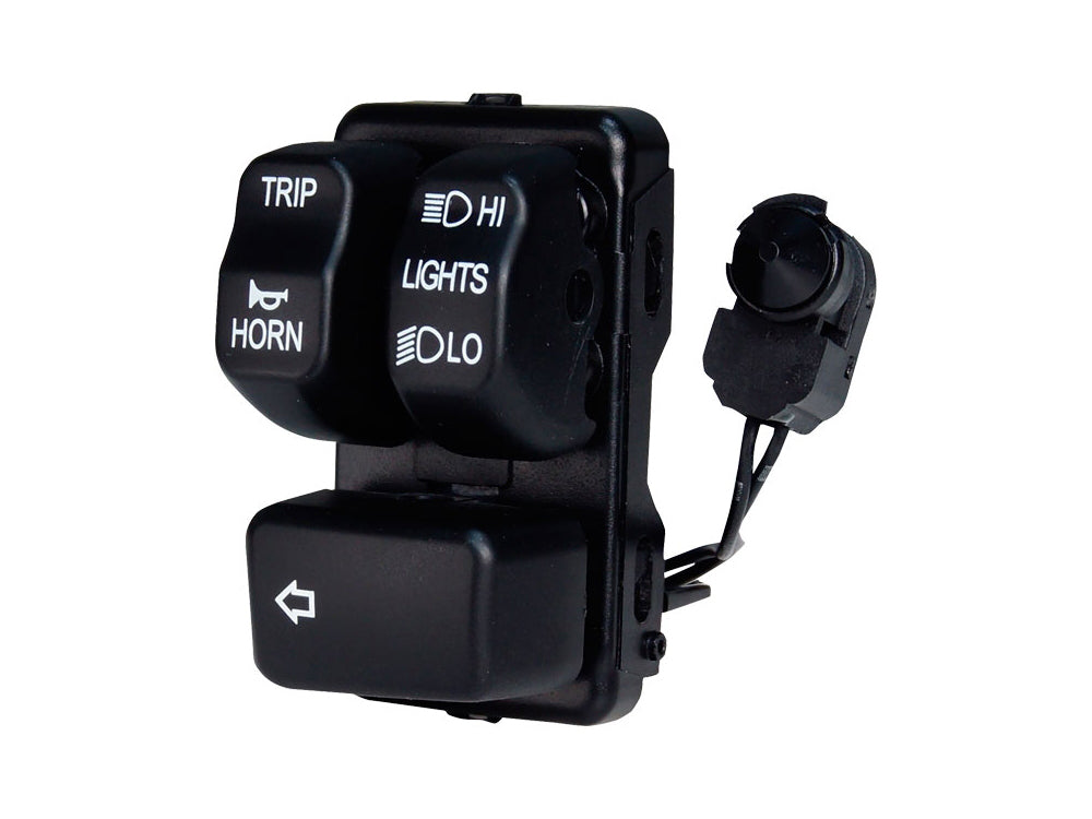 Left Hand CanBus Handlebar Control Module - Black Switches. Fits Softail 2012-2024, Dyna 2012-2017 & Sportster 2014-2021