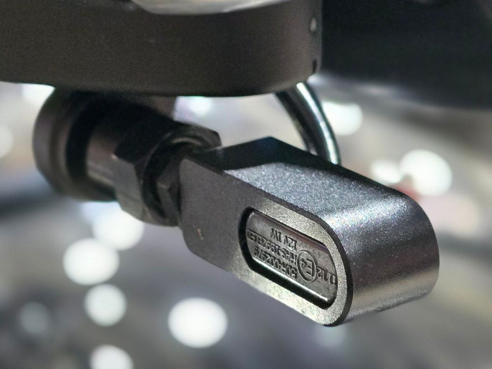 Under Perch Turn Signals - Black. Fits Softail 2025up
