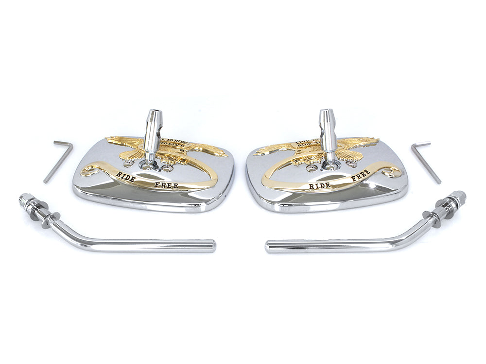 Live to Ride Mirrors - Chrome & Gold.
