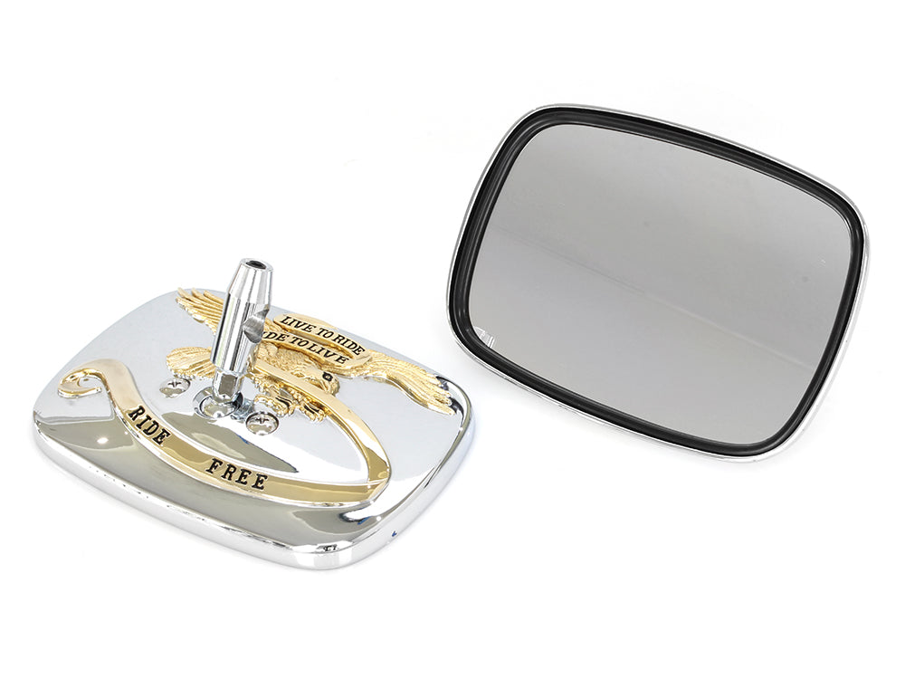 Live to Ride Mirrors - Chrome & Gold.