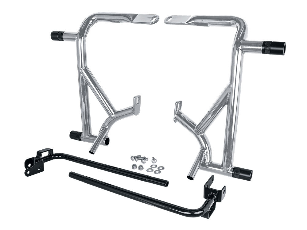 Front & Rear Brawler Crash Bar Kit - Chrome. Fits Touring 2014-2023