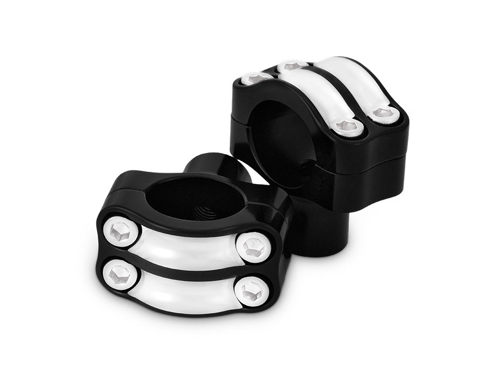 1-1/2in. Tall Reaper Risers - Black Contrast Cut. Fits 1-1/4in. Handlebar