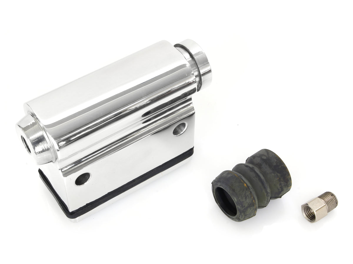 Kelsey Hayes Style Rear Brake Master Cylinder with 5/8in. Bore - Chrome. Fits FX 1980-1983, FXWG 1980-1982 & Sportster 1980-1981.